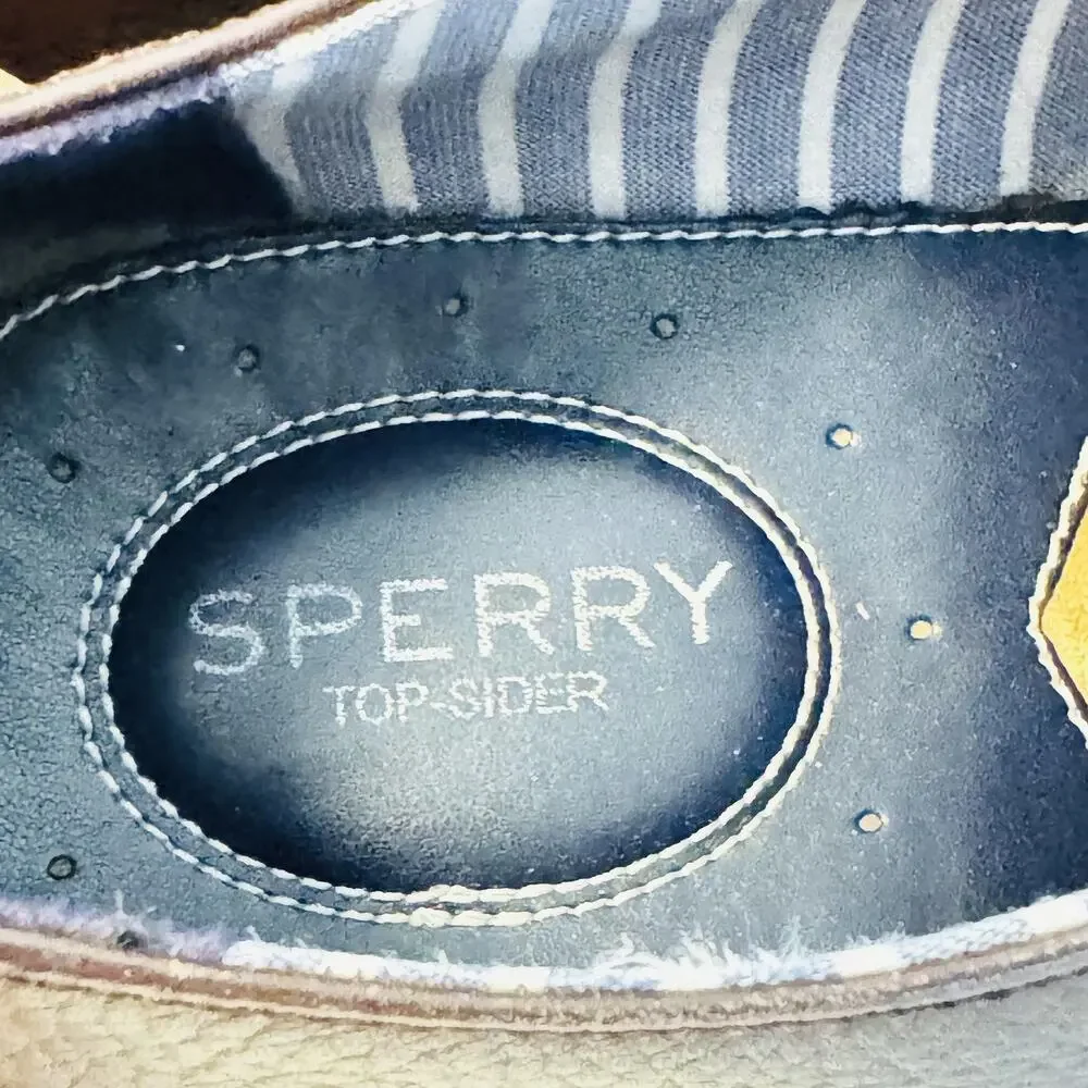 Sperry Shoes Mens 12 Brown Leather Top Sider Derby Oxford Dress Casual Comfort